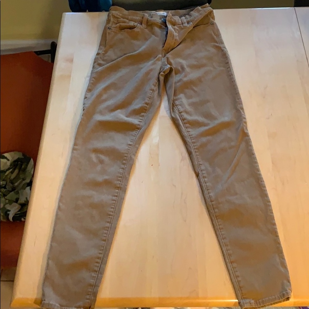 EUC madewell 9” high riser skinny in brown TALL